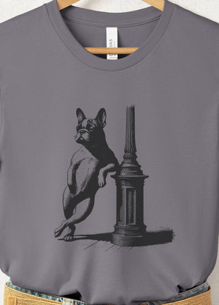French Bulldog Frenchie Lamppost Leaning T-Shirt