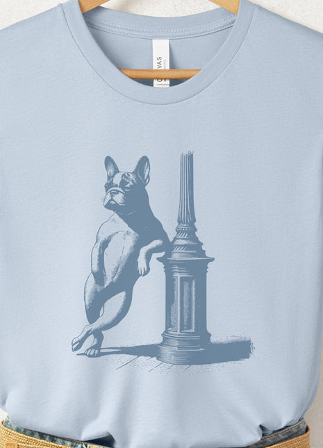 French Bulldog Frenchie Lamppost Leaning T-Shirt