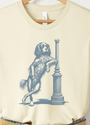 Cavalier King Charles Spaniel Lamppost Leaning T-Shirt