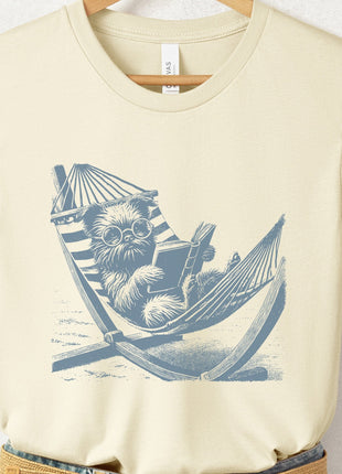 Brussels Griffon Hammock Reading T-Shirt