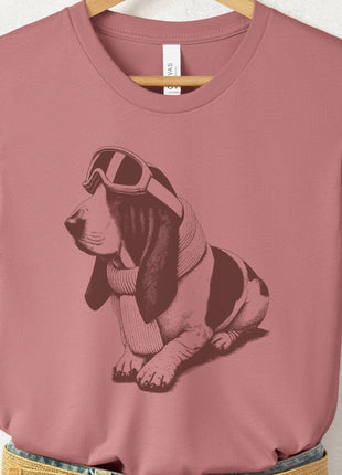 Basset Hound Winter Sport T-Shirt
