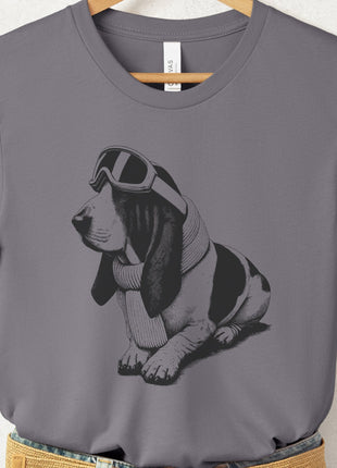 Basset Hound Winter Sport T-Shirt