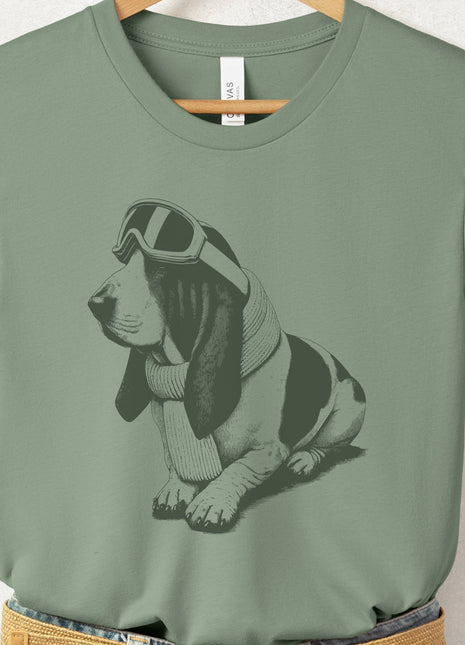 Basset Hound Winter Sport T-Shirt