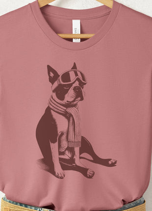 Boston Terrier Winter Sport T-Shirt