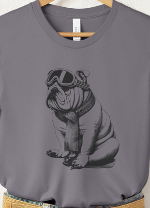 English Bulldog Winter Sport T-Shirt