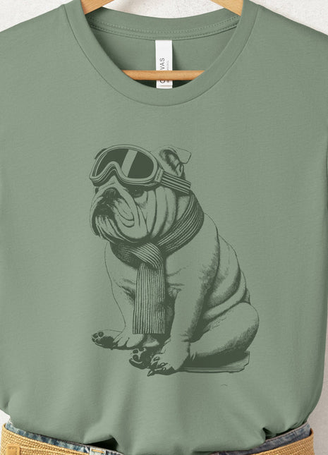 English Bulldog Winter Sport T-Shirt