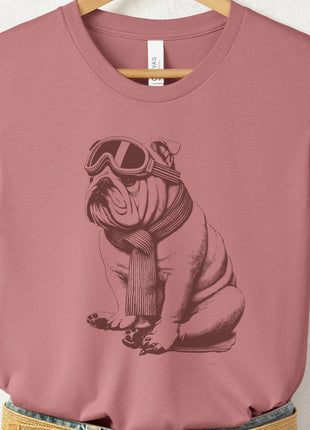 English Bulldog Winter Sport T-Shirt