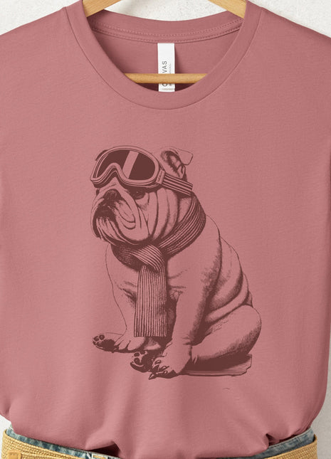 English Bulldog Winter Sport T-Shirt