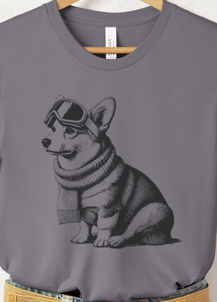 Corgi Winter Sport T-Shirt