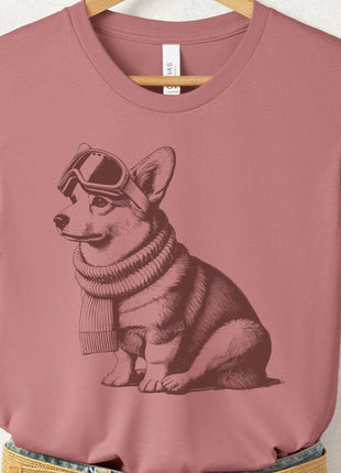 Corgi Winter Sport T-Shirt
