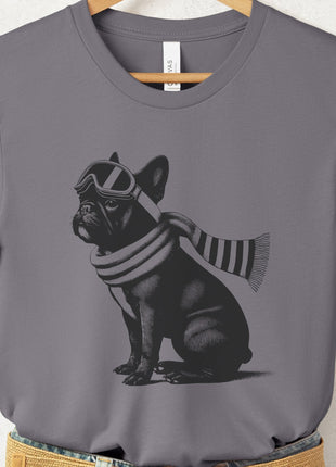 French Bulldog Frenchie Winter Sport T-Shirt