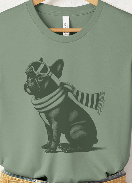 French Bulldog Frenchie Winter Sport T-Shirt