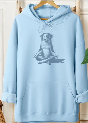 Australian Shepherd Aussie Meditate Yoga Hoodie