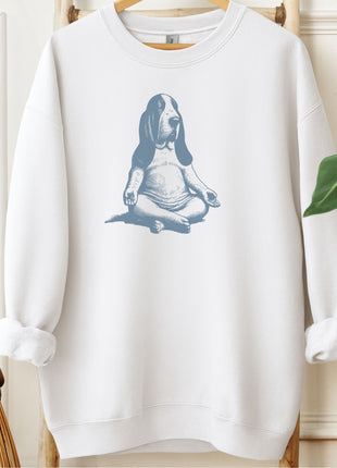 Basset Hound Meditate Yoga Sweatshirt