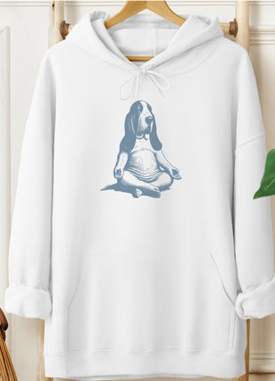 Basset Hound Meditate Yoga Hoodie