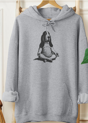 Basset Hound Meditate Yoga Hoodie