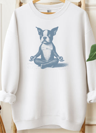 Boston Terrier Meditate Yoga Sweatshirt
