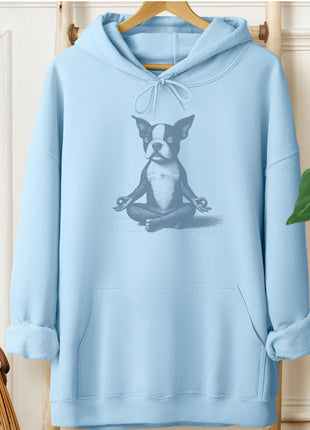 Boston Terrier Meditate Yoga Hoodie