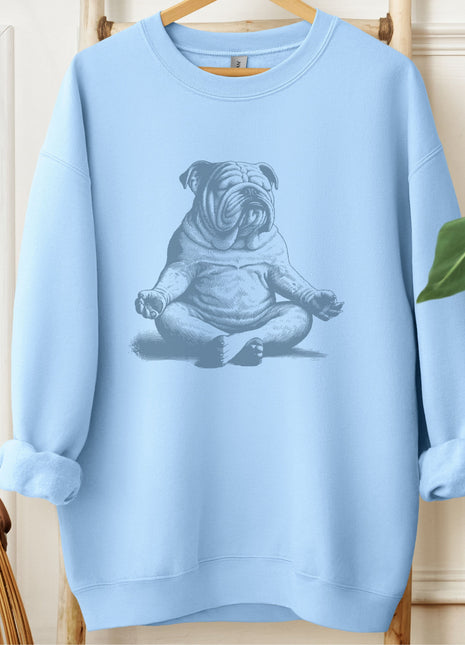 English Bulldog Meditate Yoga Sweatshirt
