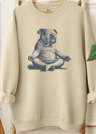 English Bulldog Meditate Yoga Sweatshirt