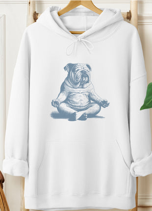 English Bulldog Meditate Yoga Hoodie