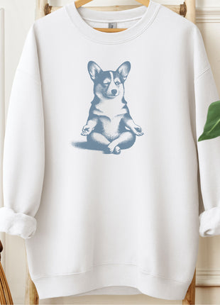 Corgi Meditate Yoga Sweatshirt