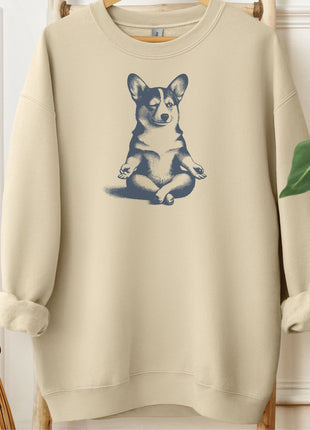 Corgi Meditate Yoga Sweatshirt