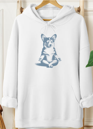 Corgi Meditate Yoga Hoodie