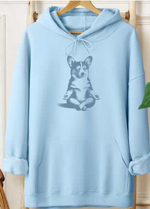 Corgi Meditate Yoga Hoodie