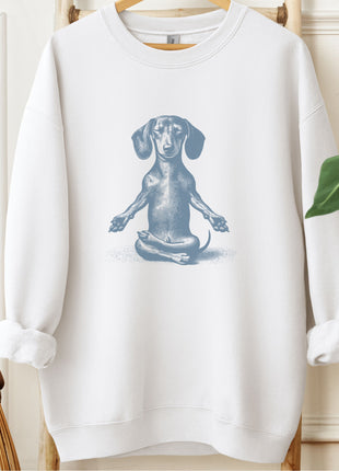 Dachshund Meditate Yoga Sweatshirt