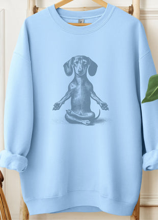 Dachshund Meditate Yoga Sweatshirt