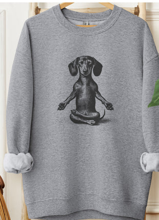 Dachshund Meditate Yoga Sweatshirt