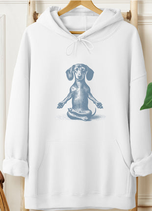 Dachshund Meditate Yoga Hoodie