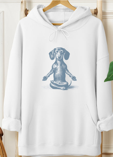 Dachshund Meditate Yoga Hoodie