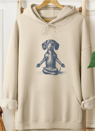 Dachshund Meditate Yoga Hoodie