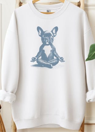 French Bulldog Frenchie Meditate Yoga Sweatshirt