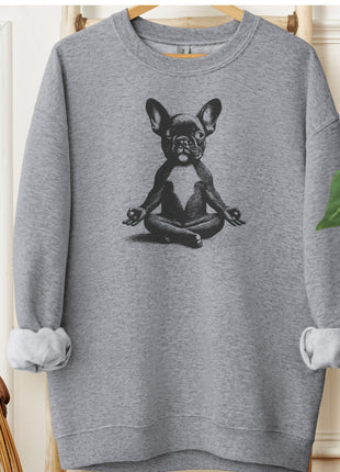 French Bulldog Frenchie Meditate Yoga Sweatshirt