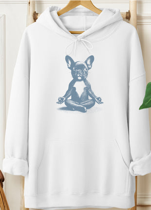French Bulldog Frenchie Meditate Yoga Hoodie