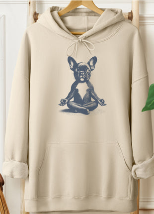 French Bulldog Frenchie Meditate Yoga Hoodie