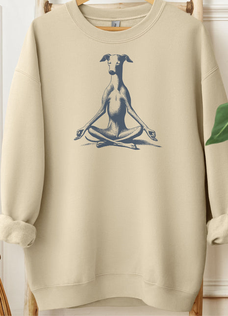 Italian Greyhound Whippet Meditate Yoga Sweatshirt