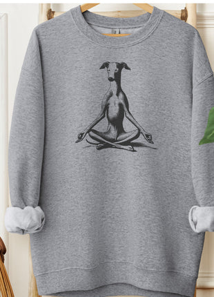 Italian Greyhound Whippet Meditate Yoga Sweatshirt
