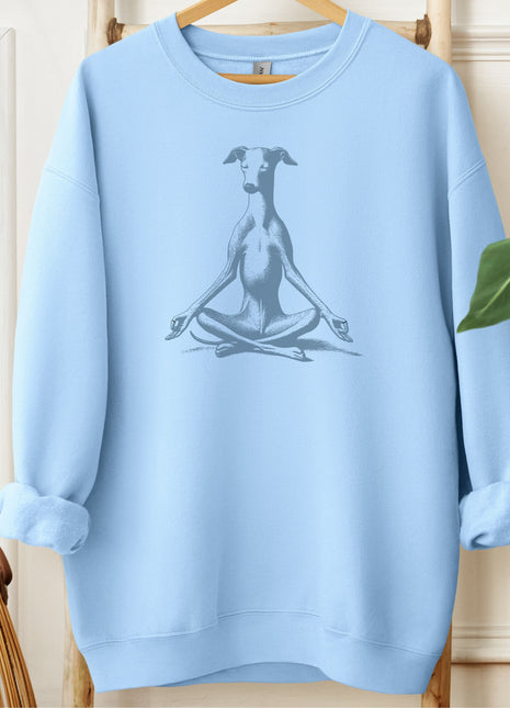 Italian Greyhound Whippet Meditate Yoga Sweatshirt