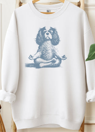 Cavalier King Charles Spaniel Meditate Yoga Sweatshirt