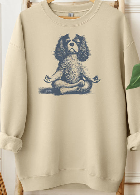 Cavalier King Charles Spaniel Meditate Yoga Sweatshirt