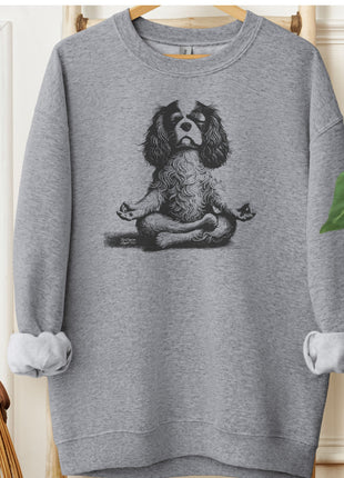 Cavalier King Charles Spaniel Meditate Yoga Sweatshirt