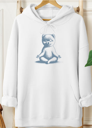 Pomeranian Meditate Yoga Hoodie