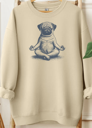 Pug Meditate Yoga Sweatshirt