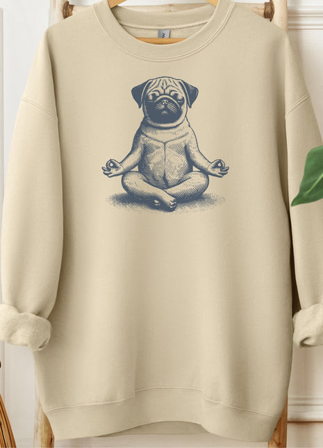 Pug Meditate Yoga Sweatshirt