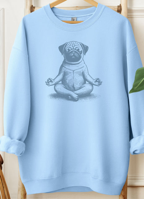 Pug Meditate Yoga Sweatshirt