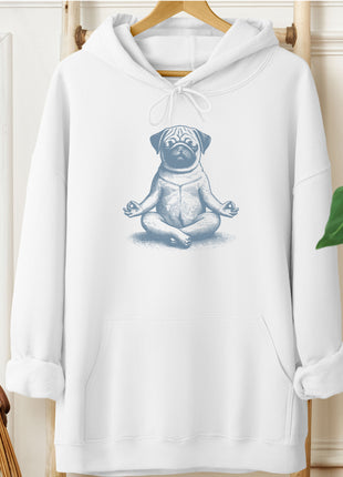 Pug Meditate Yoga Hoodie